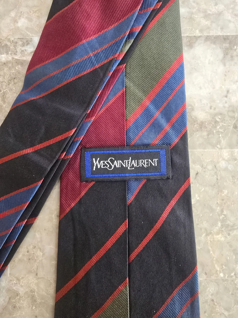 Mens YSL Striped Tie